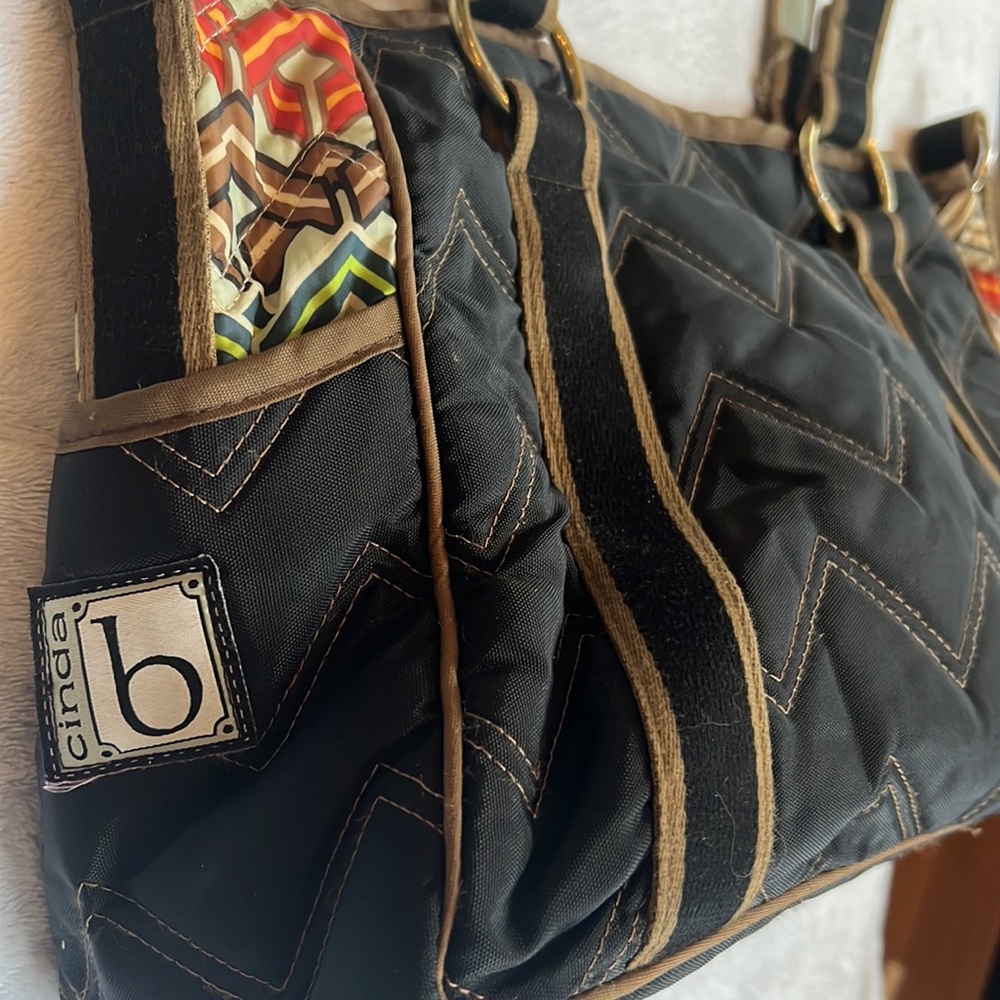 cinda b Ravinia black shoulder purse travel friendly - Picture 2 of 10